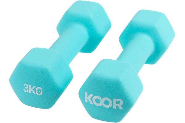 KOOR Kurzhantel Set 3kg F00913 blau 2 Stück