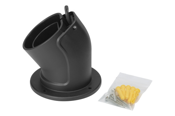 DELTACO e-Charge, holder type 2 EV-5103 connector, angled, Black