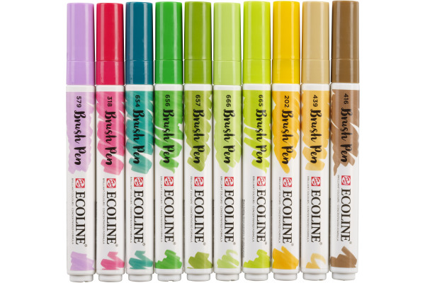 TALENS Ecoline Brush Pen Set 11509814 ass. Botanic 10 Stück