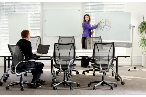 NOBO Diamond Glass Whiteboard 1903943 weiss, mobil 900x1200mm