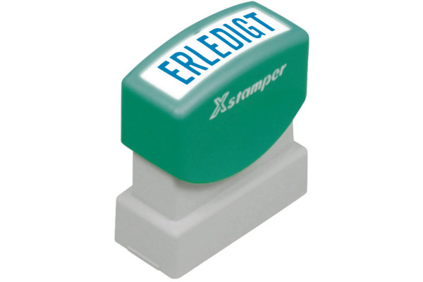XSTAMPER Stempel Erledigt GE 18-B blau