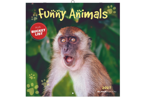 ALPHA EDI Bildkalender 2027 161886 Funny Animals ML 30x30cm