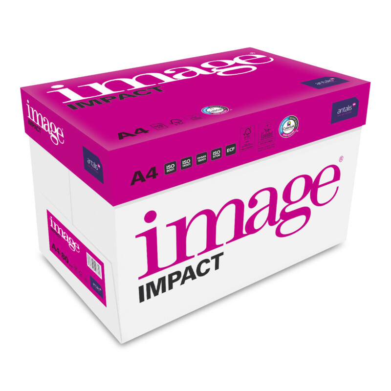 ANTALIS Kopierpapier Image Impact A4 80g, hochweiss 1/2 Palette 50'000 Blatt Box 5x 500 Bl./Bg.