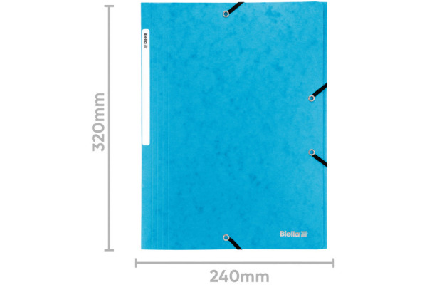 BIELLA Gummibandmappe A4 17840106U hellblau, 355gm2 200 Bl.