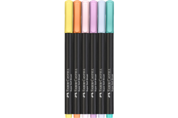 FABER-CA. Fasermaler Black Edition 116453 Pastell 6 Stück