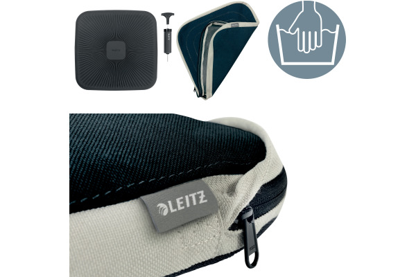 LEITZ Sitzkissen Ergo Active 654000-89 samtgrau mit Stoffbezug