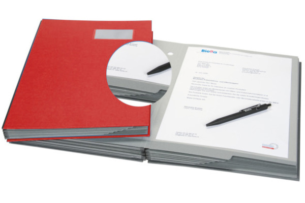 BIELLA Unterschriftenmappe A4 34142045U rot 20-teilig