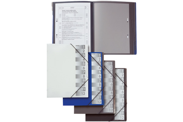 KOLMA Pendenzenmappe A4 11.212.00 transparent 12-teilig