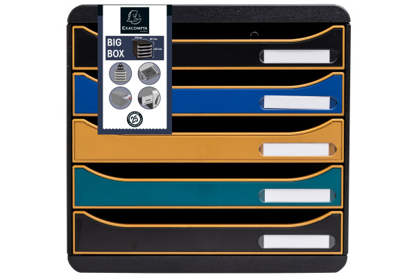 EXACOMPTA Schubladenbox NEO DECO A4+ 309505D Big Box, 5 Schubladen
