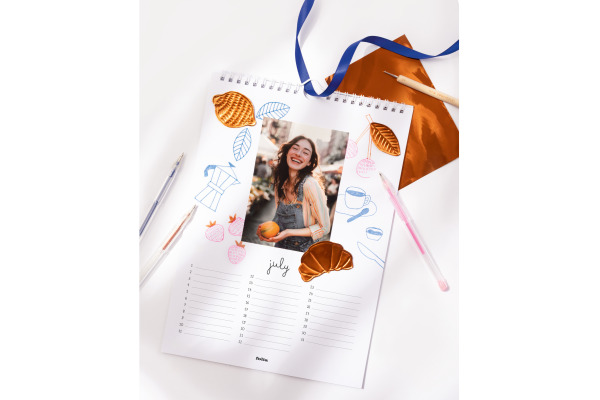 FOLIA Fotokalender DIY A4 23181 weiss