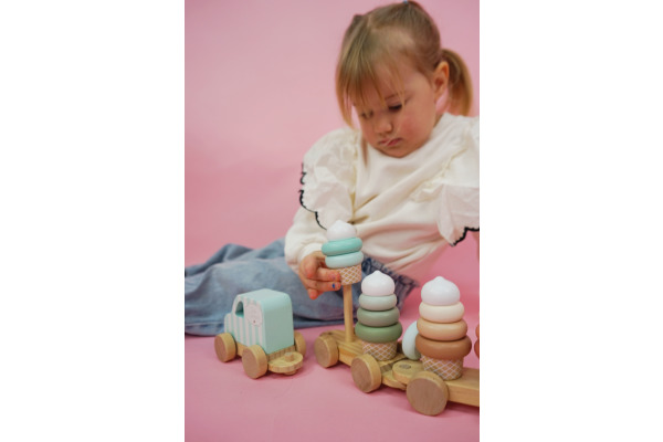 JABADABAD Zug mit Bausteinen 35x7x11cm C2567 Ice Cream