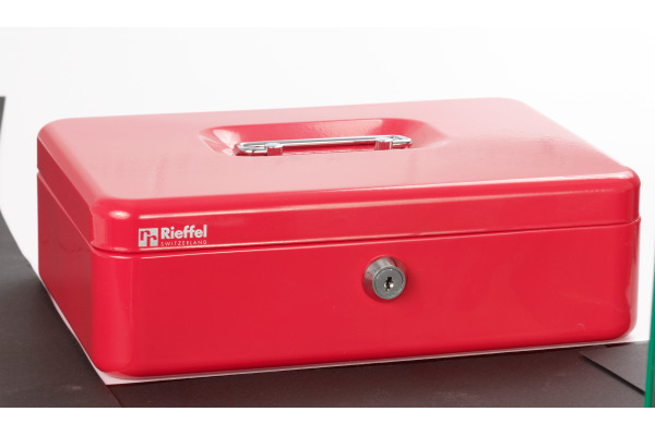 RIEFFEL Geldkassette Valorit A19092 8,2x26,2x19,2cm rot