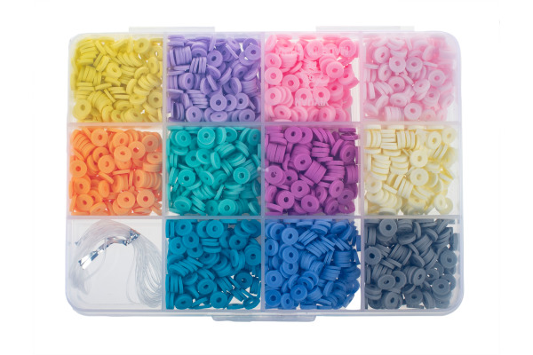 GLOREX Heishi Perlen-Set 61630242 pastel, assortiert 1000 Stück