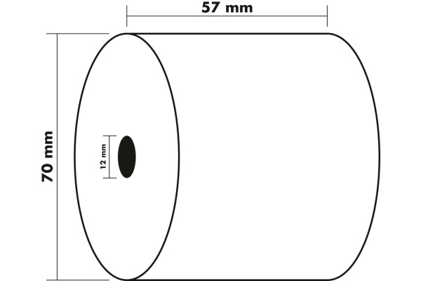 EXACOMPTA Rolle Offset Papier 10 Stk. 5770120V 57x70mmx40m für Kasse