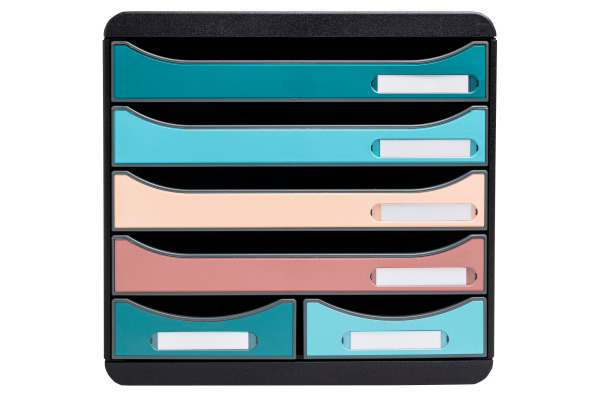 EXACOMPTA Schubladenbox Skandi A4+ 312606D multicolor 6 Schubladen