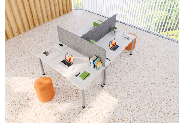 APOLLO Tischtrennwand 160x50cm VARW16/5 grau