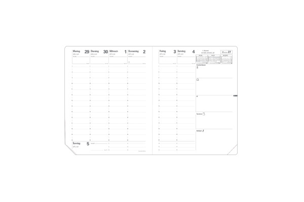 QUO-VADIS Agenda Impala Pre777 2027 016089Q 1W/2S schwarz DE 21x27cm