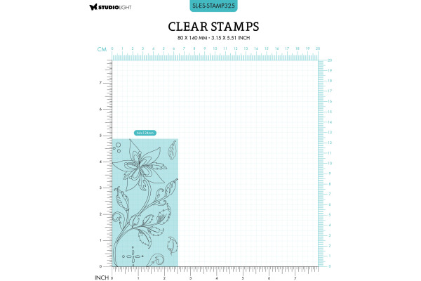 STUDIO LI Klarischtstempel Fairy Flower STAMP325 8x14x0.3cm