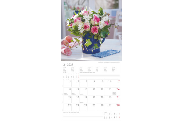 ALPHA EDI Bildkalender 2027 161064 Blumenträume ML 30x30cm