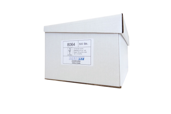 METTLER Couvert Fenster rechts C5 8064 100g ultraweiss,Laser 500 Stk.