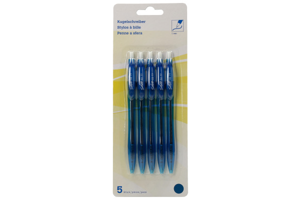 SCRIVA Kugelschreiber DJ77 5XDJ77 BL blau, 5 Stück