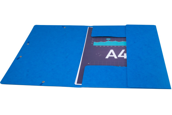EXACOMPTA Sammelmappe mit Gummizug A4 55752E blau 3 Klappen
