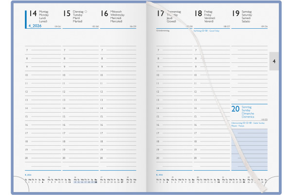 BIELLA GA Colorful 7 2026 809707050 1W/2S blau ML 14.5x20.5cm