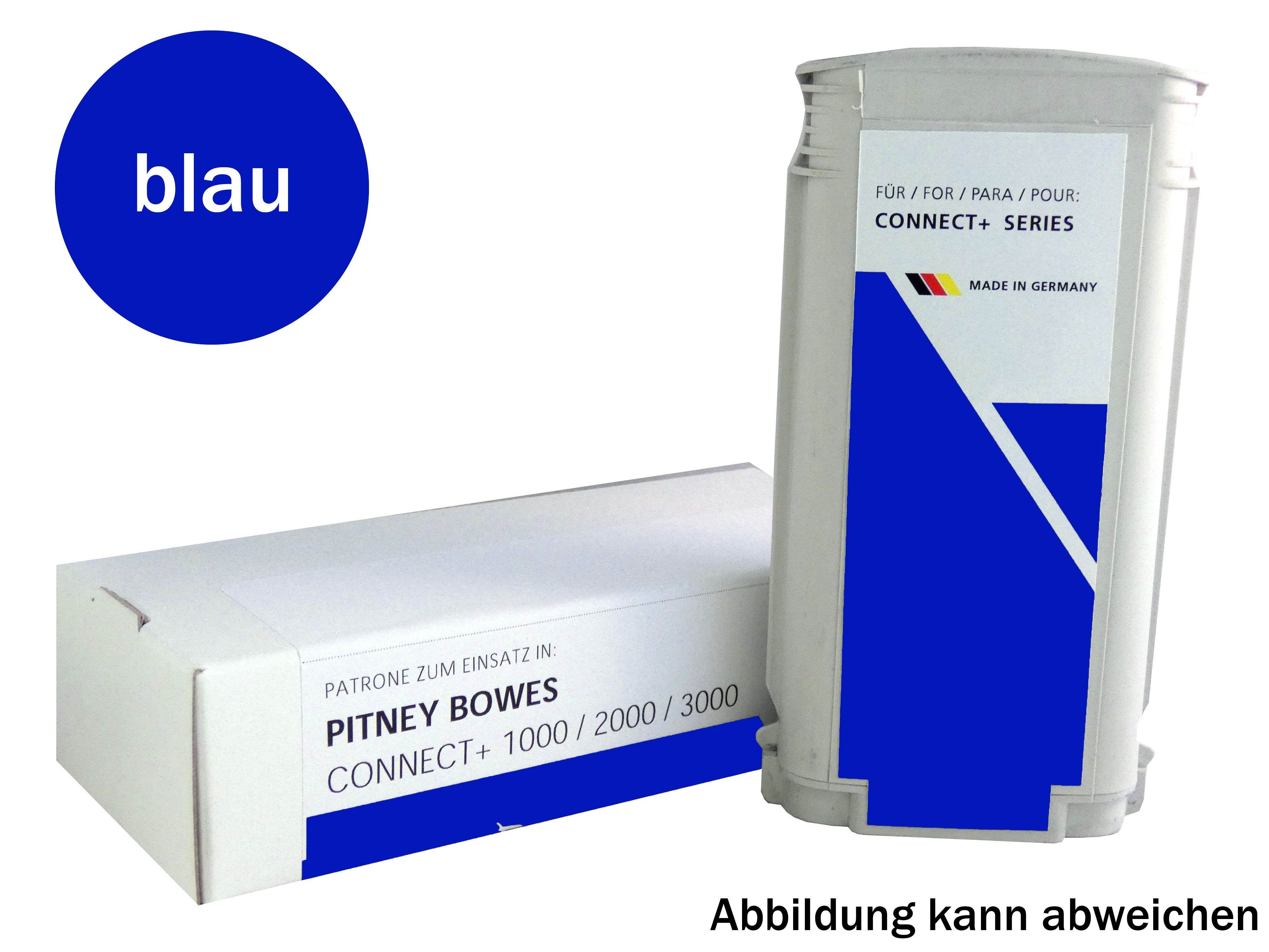 Frankierpatrone komp. zu PitneyBowes Connect+/Send Pro P 7'000 Seiten, blau (28ml)